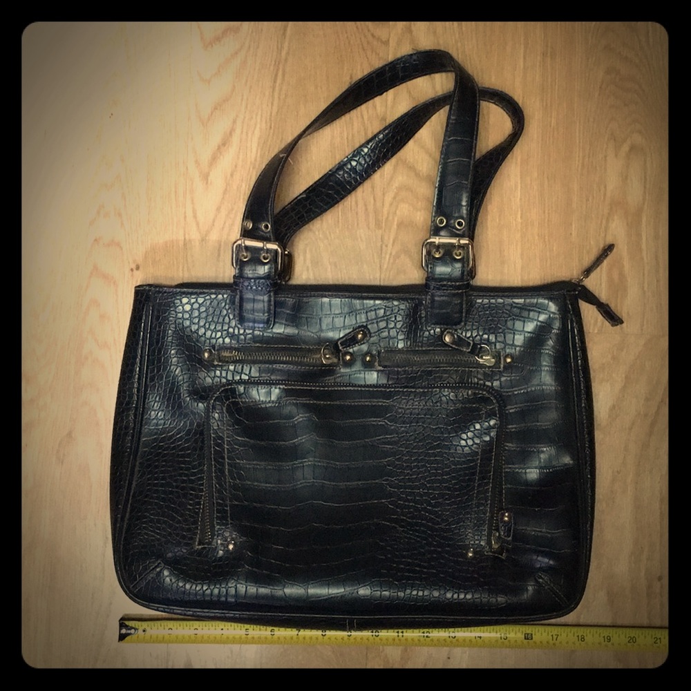 Black Faux Leather Purse